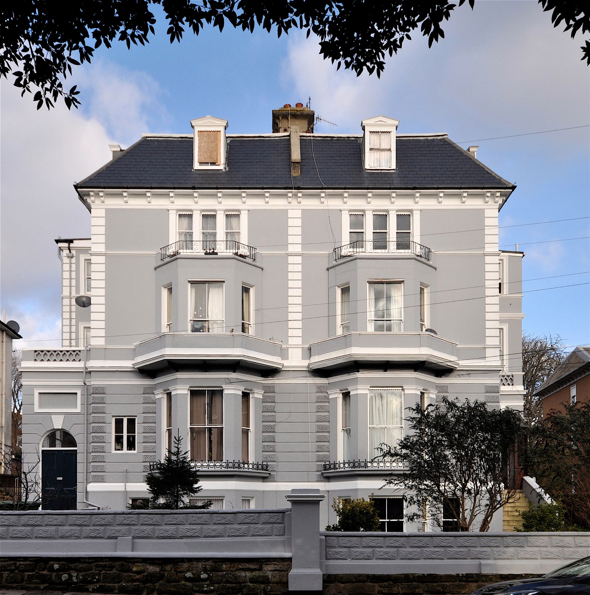 Pair of traditional semi-detached houses in Sussex, UK